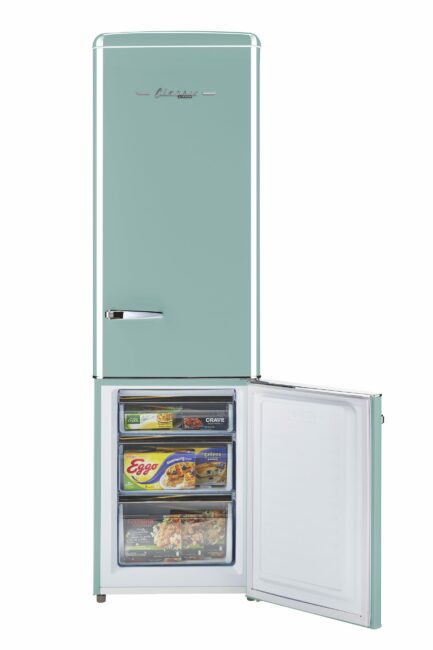 UGP-275L T AC - Réfrigérateur vintage rétro à congélateur inférieur Classic Retro 21,6 po 8,7 pi³ Turquoise Océan, ENERGY STAR