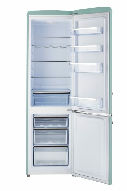 UGP-275L T AC - Réfrigérateur vintage rétro à congélateur inférieur Classic Retro 21,6 po 8,7 pi³ Turquoise Océan, ENERGY STAR