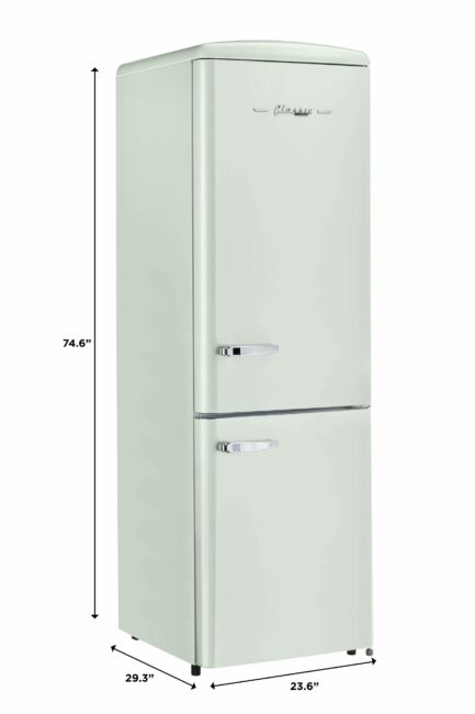 UGP-330L LG AC - Réfrigérateur rétro Classic à congélateur inférieur 11,7 pi³, 23,6 po, Vert menthe d’été