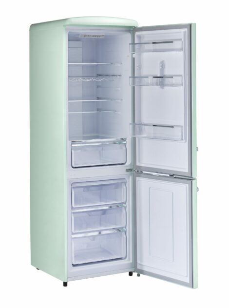 UGP-330L LG AC - Réfrigérateur rétro Classic à congélateur inférieur 11,7 pi³, 23,6 po, Vert menthe d’été