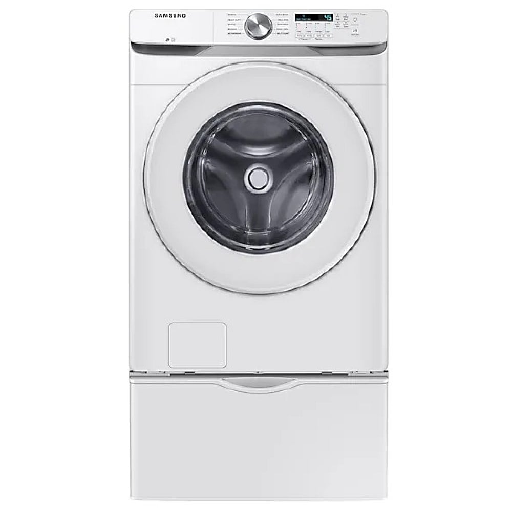 WF45T6000AW - Lave‐linge à chargement frontal Samsung 4,5 pi³ Vibration Reduction Technology+ (Blanc)