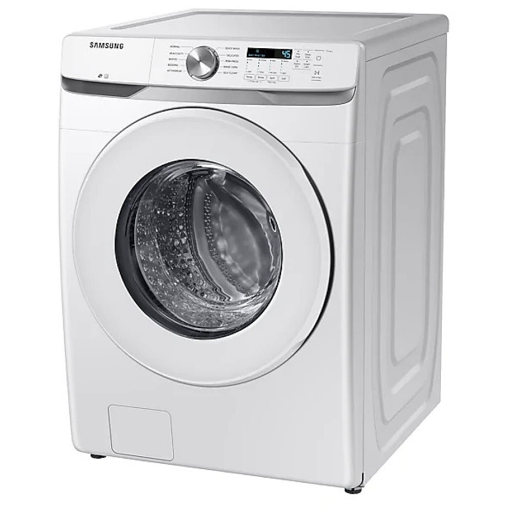 WF45T6000AW - Lave‐linge à chargement frontal Samsung 4,5 pi³ Vibration Reduction Technology+ (Blanc)
