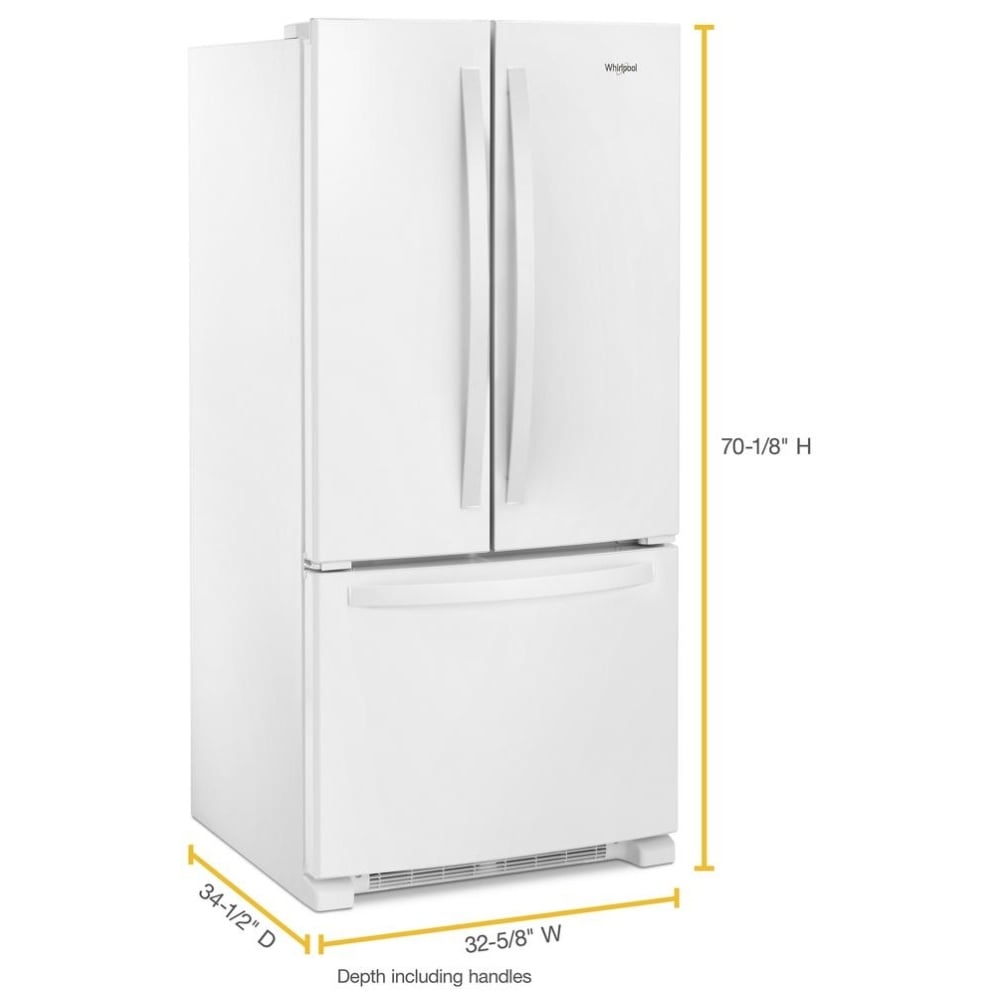 WRFF5333PW - Réfrigérateur à portes françaises Whirlpool 22 pi³
