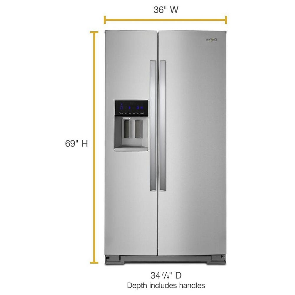 WRS588FIHZ - Réfrigérateur cote à cote Whirlpool de 36 po – 28 pi³