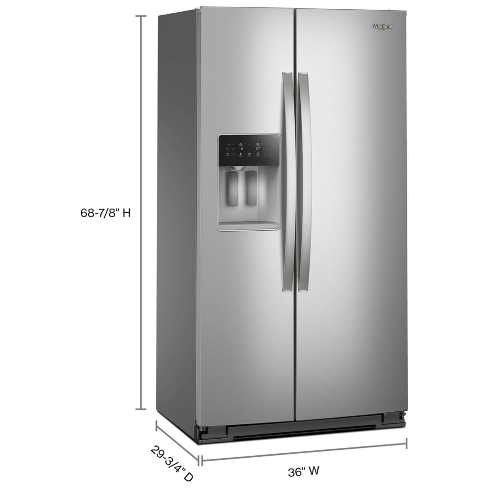 WRSC5536RZ - Réfrigérateur côte à côte de 36 po de profondeur comptoir Whirlpool 