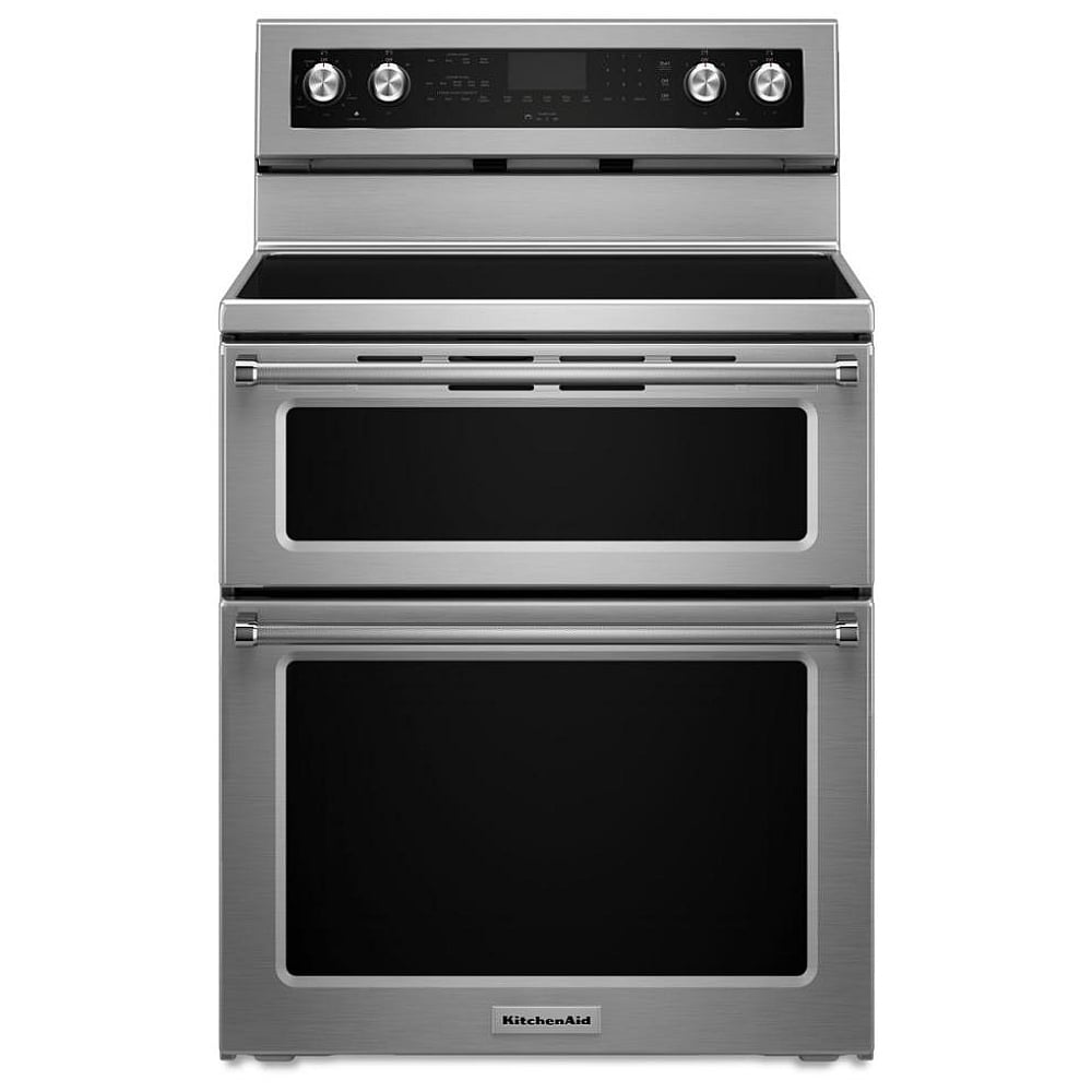 Cuisinière électrique sur socle KitchenAid 30 po à double four YKFED500ESS