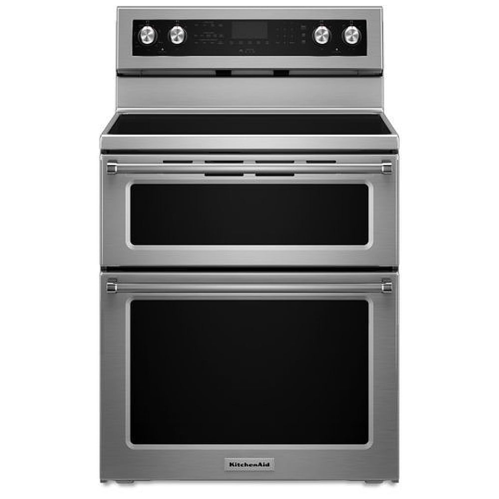 Cuisinière électrique sur socle KitchenAid 30 po à double four YKFED500ESS
