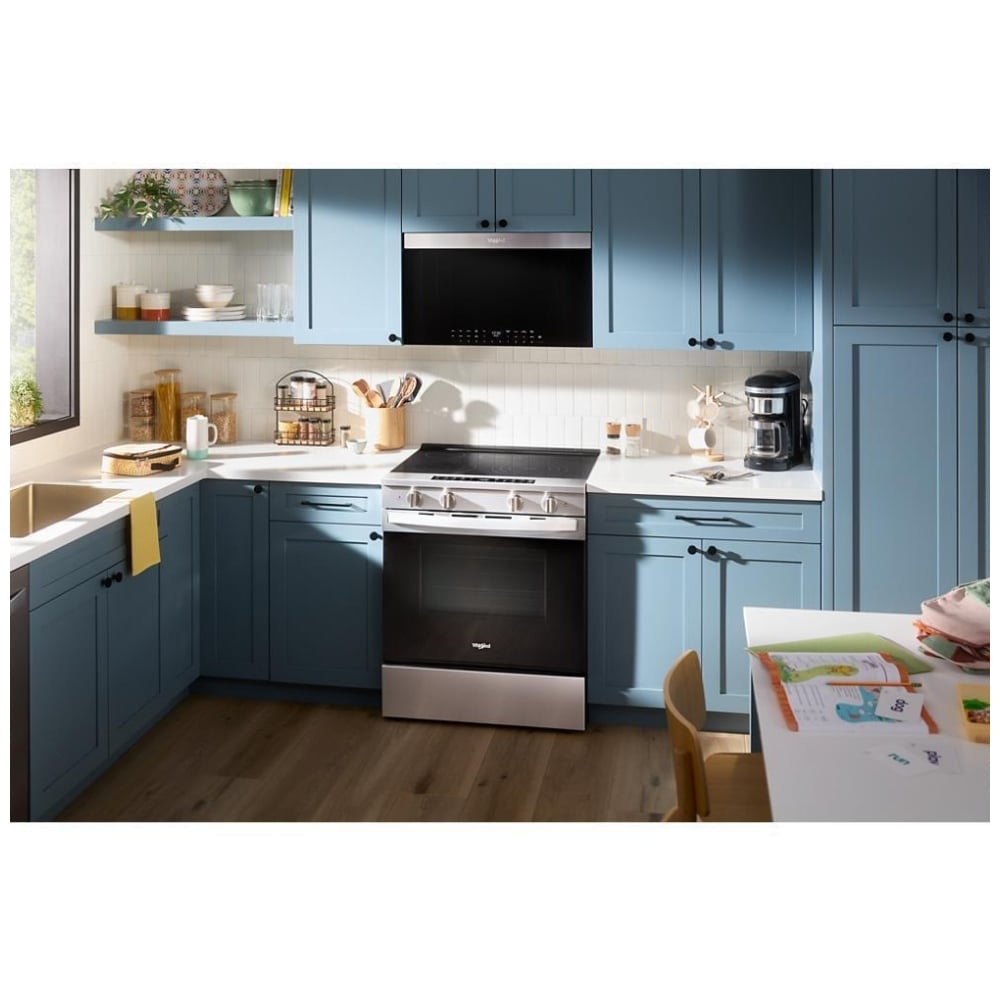 YWSES7530RZ - Cuisinière électrique coulissante intelligente de 30 po à commandes frontales avec technologie de cuisson à air