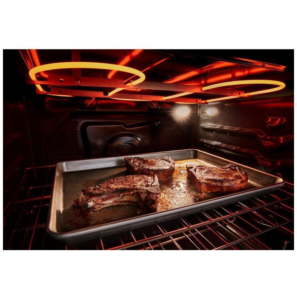 YWSES7530RZ - Cuisinière électrique coulissante intelligente de 30 po à commandes frontales avec technologie de cuisson à air