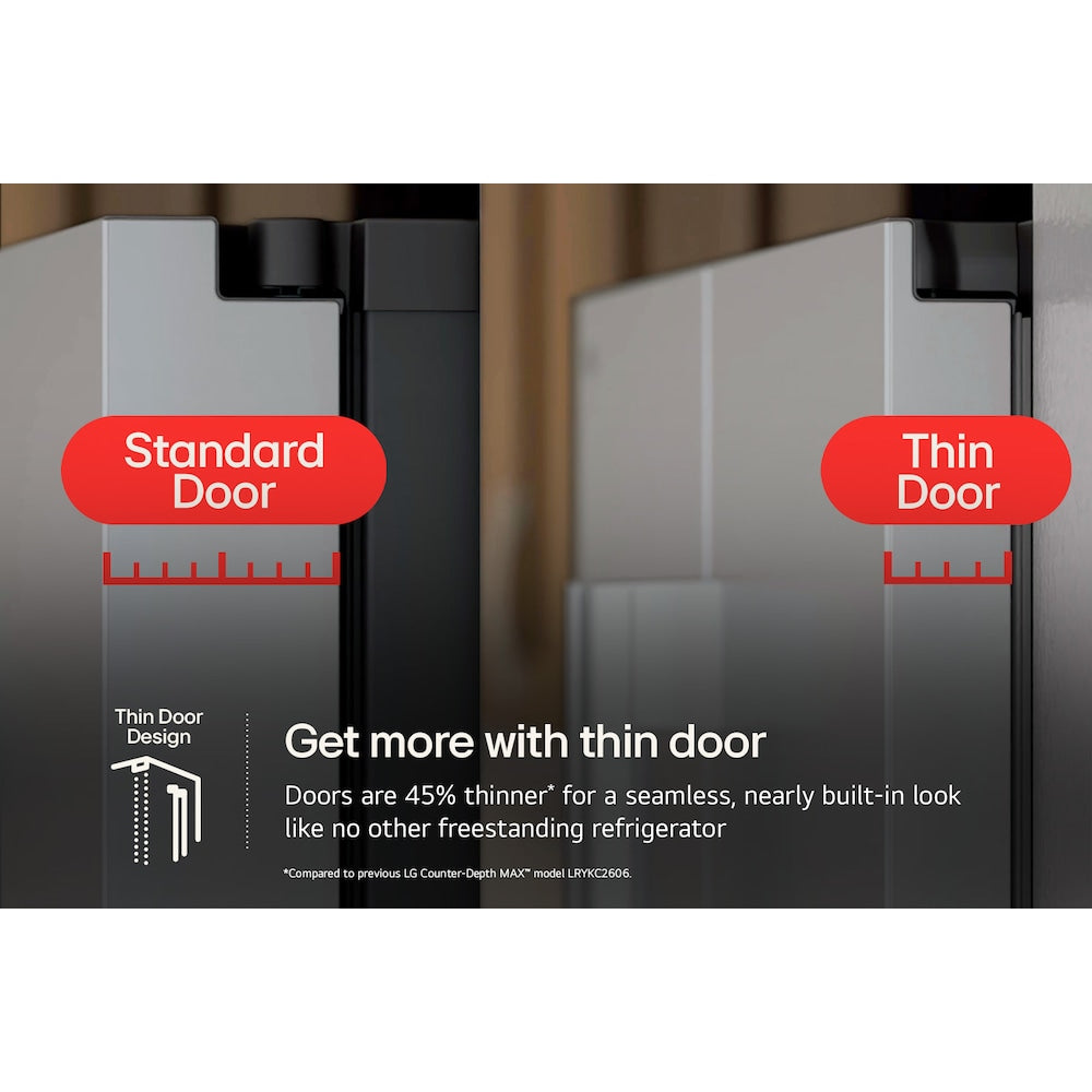 LF25Z6211S - Réfrigérateur MAX 3 portes 36 po, 25 pi³, profondeur comptoir, charnières Zero Clearance, acier inoxydable, ENERGY STAR®