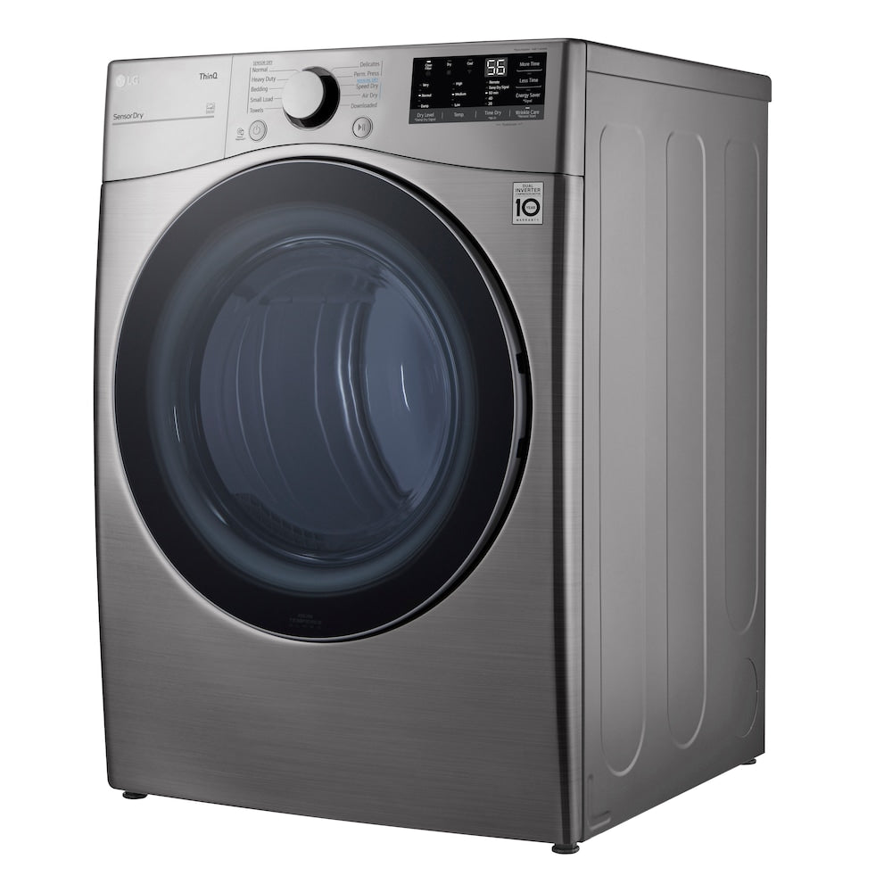 DLE3600V - Sèche-linge électrique intelligent de 7,4 pi³ avec IA et Wi-Fi, couleur acier graphite, empilable - ENERGY STAR®